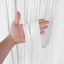 Cortina Metalizada Decoração Festas Painel 1x2m - Branca Cor Branco Foto mini 2
