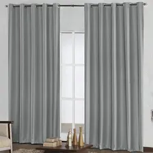 Cortina Oxford De Sala/quarto 300x250 Cor Cinza Foto mini 4