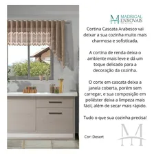 Cortina Para Cozinha Cascata Renda 3,00x1,00m Desert Arabesco Foto mini  3