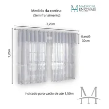Cortina Para Cozinha Renda Branca 2,20x1,20 Arabesco C/bandô Foto mini 4
