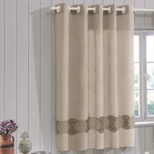 Cortina Para Cozinha Spazio Estampada 2,60x1,20 Bella Janela Cor Croche Foto mini  3