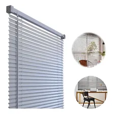 Cortina Persiana Horiz Pvc 25 Mm 160 X 130 Cm Cinza Primafer Foto mini 4