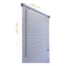Cortina Persiana Horiz Pvc 25 Mm 160 X 130 Cm Cinza Primafer Foto mini  2