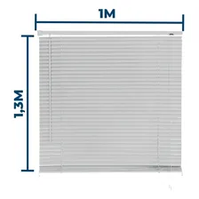Cortina Persiana Horizontal Cozinha Pvc Primafer 100x130cm Cor Cinza Foto mini 3
