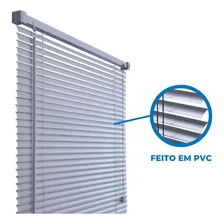 Cortina Persiana Horizontal Cozinha Pvc Primafer 100x130cm Cor Cinza Foto mini 4