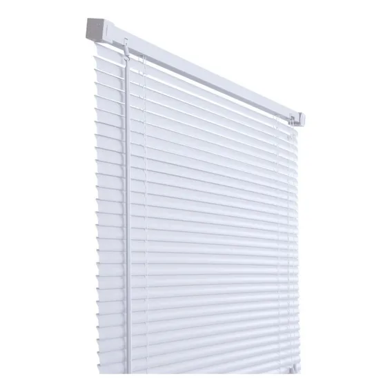Cortina Persiana Para Quarto Escrit贸rio Sala Horizontal 140c Cor Branco Foto 1