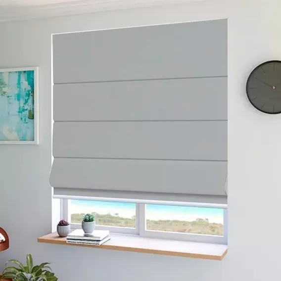 Cortina Persiana Romana Blackout 1,70 L X 1,40 A Cinza Foto 1
