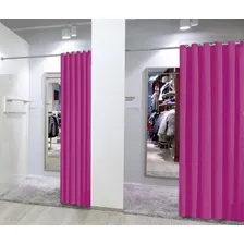 Cortina Provador Roupas 1,50x2,00 100% Privacidade Cor Pink Foto mini 1