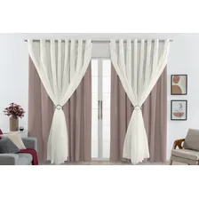 Cortina Pvc Sala Quarto 280 X 180 Blackout Corta Luz 100% Cor Avelã Foto mini 1