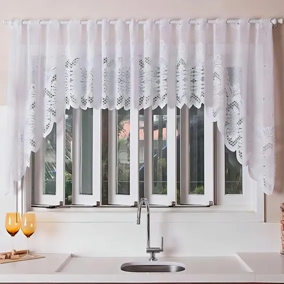 Cortina Renda Branca Cascata Arabesco 300m X 100m Interlar Cor Branco Foto 1