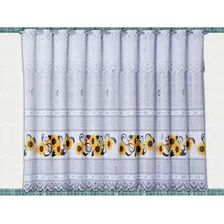 Cortina Renda Cozinha Bartolini Girassol 2,20m X 1,50m Varão Foto mini 1