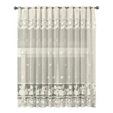 Cortina Renda Para Copa Cozinha Maçã Branco 2,20m X 1,50m Foto mini 1