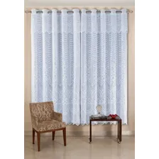 Cortina Renda Quarto Sala Brisa Branco 3,00m X 2,10m C Forro Foto mini 1