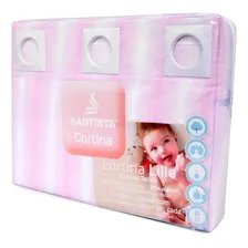 Cortina Santista Lille 180x280 Rosa Listrada Foto mini 1