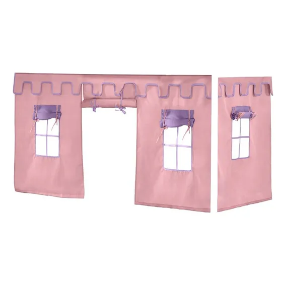 Cortina Tenda Castelo Para Cama Divertida E Cama Alta Prime Cor Rosa Foto 1