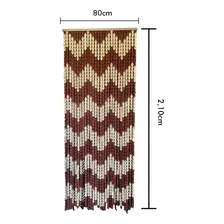 Cortina Tiras Plásticas Flexível Fibra De Vidro Decoração Cor Marrom Foto mini 3