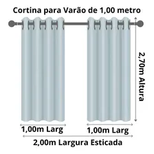 Cortina Voal 2 X 2,70 Altura Voil Sem Forro Ilh贸s Cromados Cor cortina voal Branca Foto mini 4