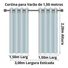 Cortina Voal 3 X 2,20 Altura Voil Sem Forro Com Ilh贸s Cor Cortina Voal Branca Foto mini 2