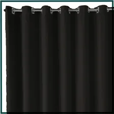 Cortina Voil Cinza Blackout Tecido 5,00x2,70 Corta Veda Luz Cor Preto Foto mini 4