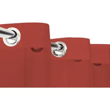 Cortina Voil Liso P/sala Varão Simples Vermelho 6,00x2,50m Foto mini  2