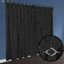 Cortinas Blackout 5,00x2,30 Corta Luz Blackout Cinza Cor Preto Foto mini 3