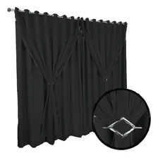 Cortinas Blackout 5,00x2,30 Corta Luz Blackout Cinza Cor Preto Foto mini 2