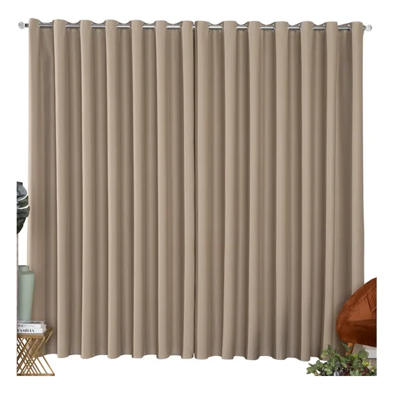 Cortinas Sala Blackout Blecaute Em Tecido 5,00x2,70 5metros Cor Cortina Avela Foto 1