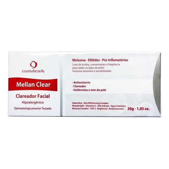 Cosmobeauty Clareador Facial Mellan Clear 30g Foto 1