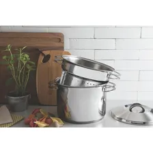 Cozi Pasta Escorredor Tramontina Solar Inox 24cm Para Massa Foto mini 2