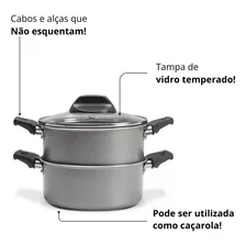 Cozi Vapore AlumÃnio Antiaderente Prata Brinox 7100/150 Foto mini 2