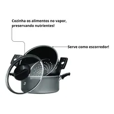Cozi Vapore AlumÃnio Antiaderente Prata Brinox 7100/150 Foto mini 3