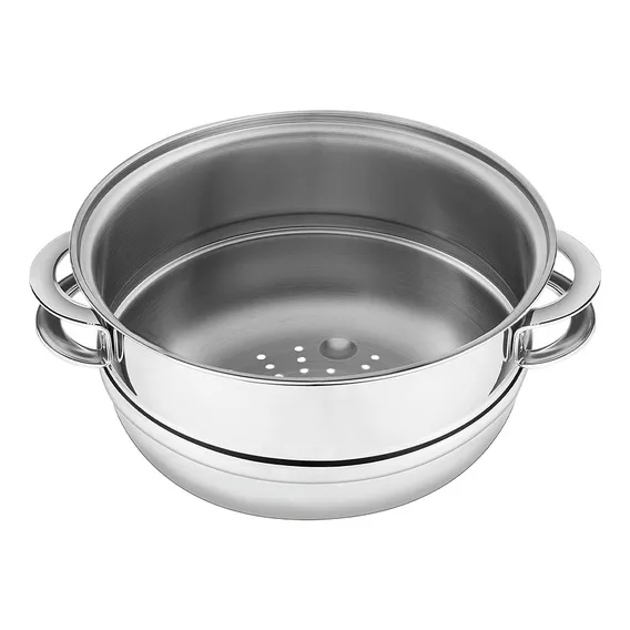 Cozi-Vapore Tramontina Solar 24cm 5,6L em Aço Inox com Alças Foto 1