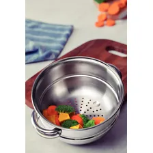 Cozi-Vapore Tramontina Solar 24cm 5,6L em Aço Inox com Alças Foto mini  3