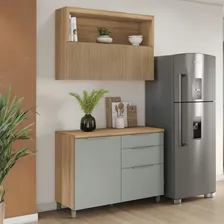 Cozinha 2 Peças Com Balcão 1 Porta 3 Gavetas E Hewt Foto mini 1