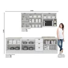 Cozinha Compacta 6 Peças Com Tampo Para Cooktop Foto mini  3