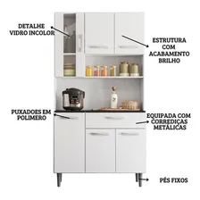 Cozinha Compacta 6p 1g 91 Cm Coral Branco Pln Foto mini 4