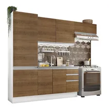 Cozinha Compacta Madesa 100% Mdf Acordes Armário E Balcão Br Cor Branco/Rustic Foto  mini 1
