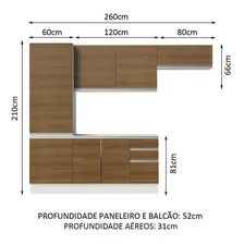 Cozinha Compacta Madesa 100% Mdf Acordes Armário E Balcão Br Cor Branco/Rustic Foto mini  3