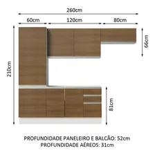 Cozinha Compacta Madesa 100% Mdf Acordes Armário E Balcão Br Cor Branco/Rustic Foto mini 3