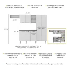 Cozinha Compacta Xangai 9 Portas Multim贸veis Branco Cor Branco Premium Foto mini 3