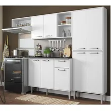 Cozinha Compacta Xangai 9 Portas Multim贸veis Branco Cor Branco Premium Foto mini 2