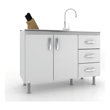 Cozinha Completa 2 Peças Evidência Móveis Branco Hj Foto mini 2