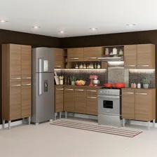 Cozinha Completa Canto Madesa Emilly Moon Armário E Balcão Cor Rustic Foto mini  2
