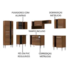Cozinha Completa Canto Madesa Emilly Moon Armário E Balcão Cor Rustic Foto mini 4