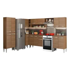 Cozinha Completa Canto Madesa Emilly Moon Armário E Balcão Cor Rustic Foto  mini 1