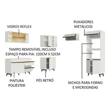 Cozinha Completa Canto Madesa Reims 402002 Armário - Branco Foto mini 4