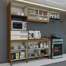 Cozinha Completa Com Mesa E 4 Cadeiras Paulista 7 Portas 2 Cor Bege Foto mini 4