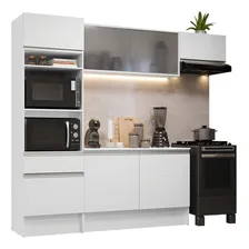 Cozinha Completa Madesa Topazio Um Balcão E Armário Branco Foto mini 1