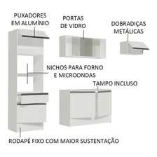 Cozinha Completa Madesa Topazio Um Balcão E Armário Branco Foto mini 4
