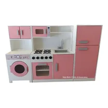 Cozinha de brinquedo Artesanatos Gnan Cozinha Infantil em MDF - rosa Foto  mini 1